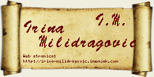 Irina Milidragović vizit kartica